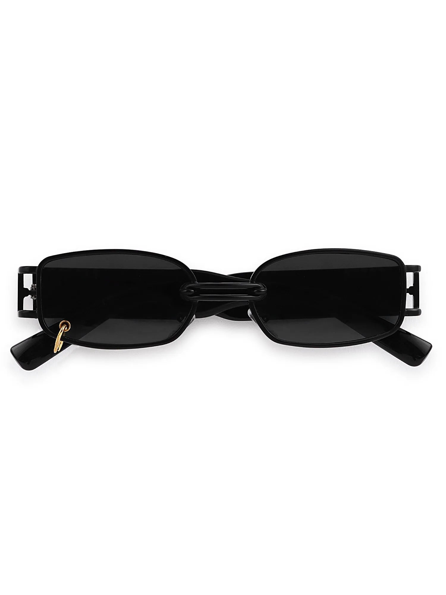 Darion | Black Small Full Rim Rectangle Sunglasses for Women [UV-protected]