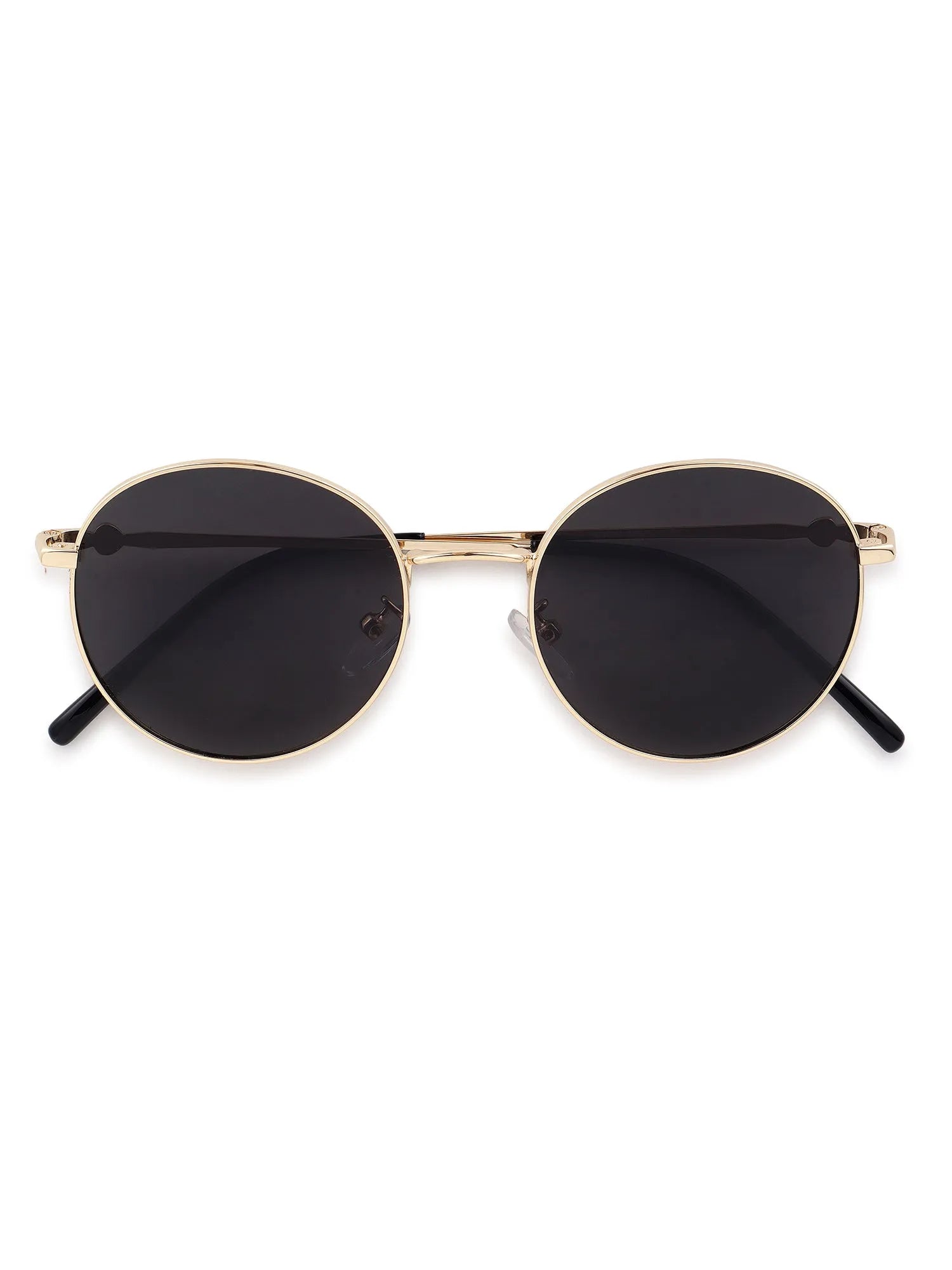 Dravyn | Grey Medium Full Rim Round Sunglasses for Men & Women [Polarized]