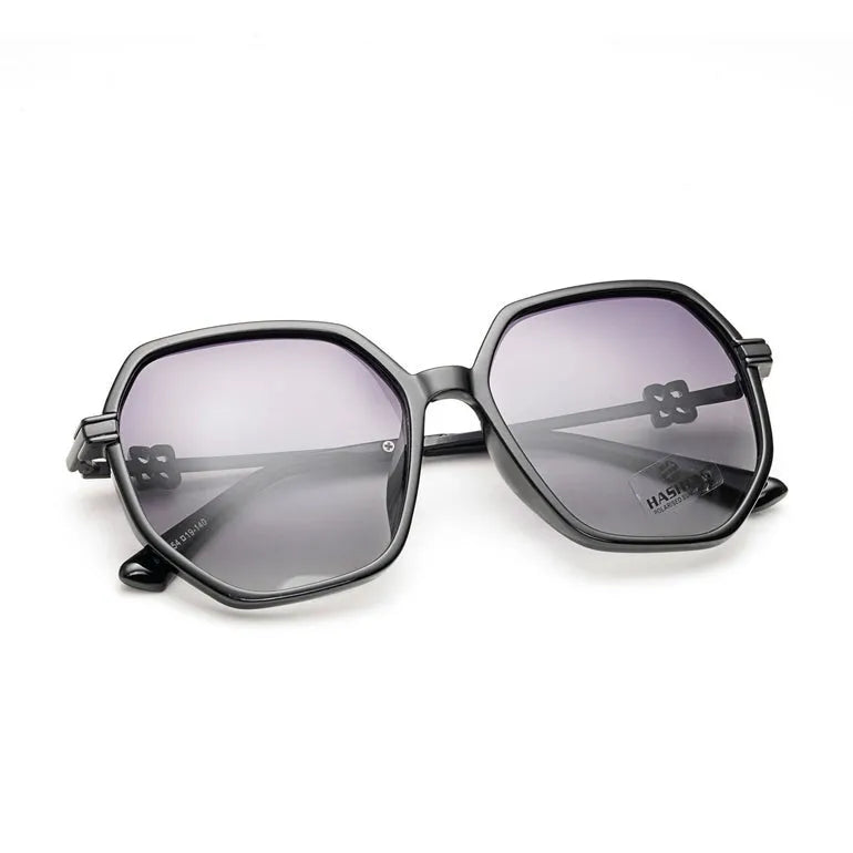 Fyreon | Blue Large Full Rim Hexagonal Sunglasses for Women [Polarized]