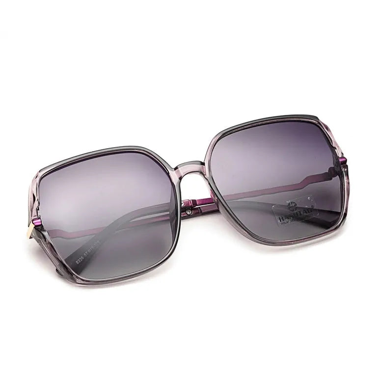 Driftis | Dark Purple Large Full Rim Heptagonal Sunglasses for Women [Polarized]