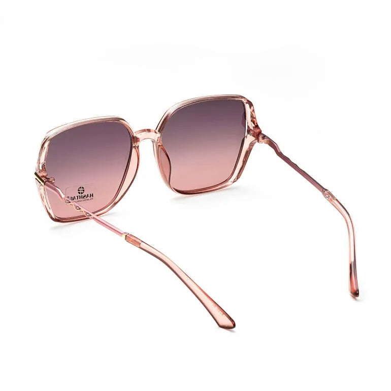 Driftis | Pink Large Full Rim Heptagonal Sunglasses for Women [Polarized]