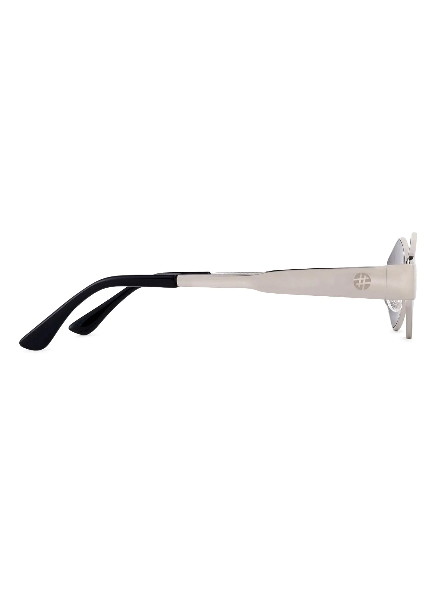 Ecliptor | Silver Medium Full Rim Diamond Sunglasses for Women [UV-protected]