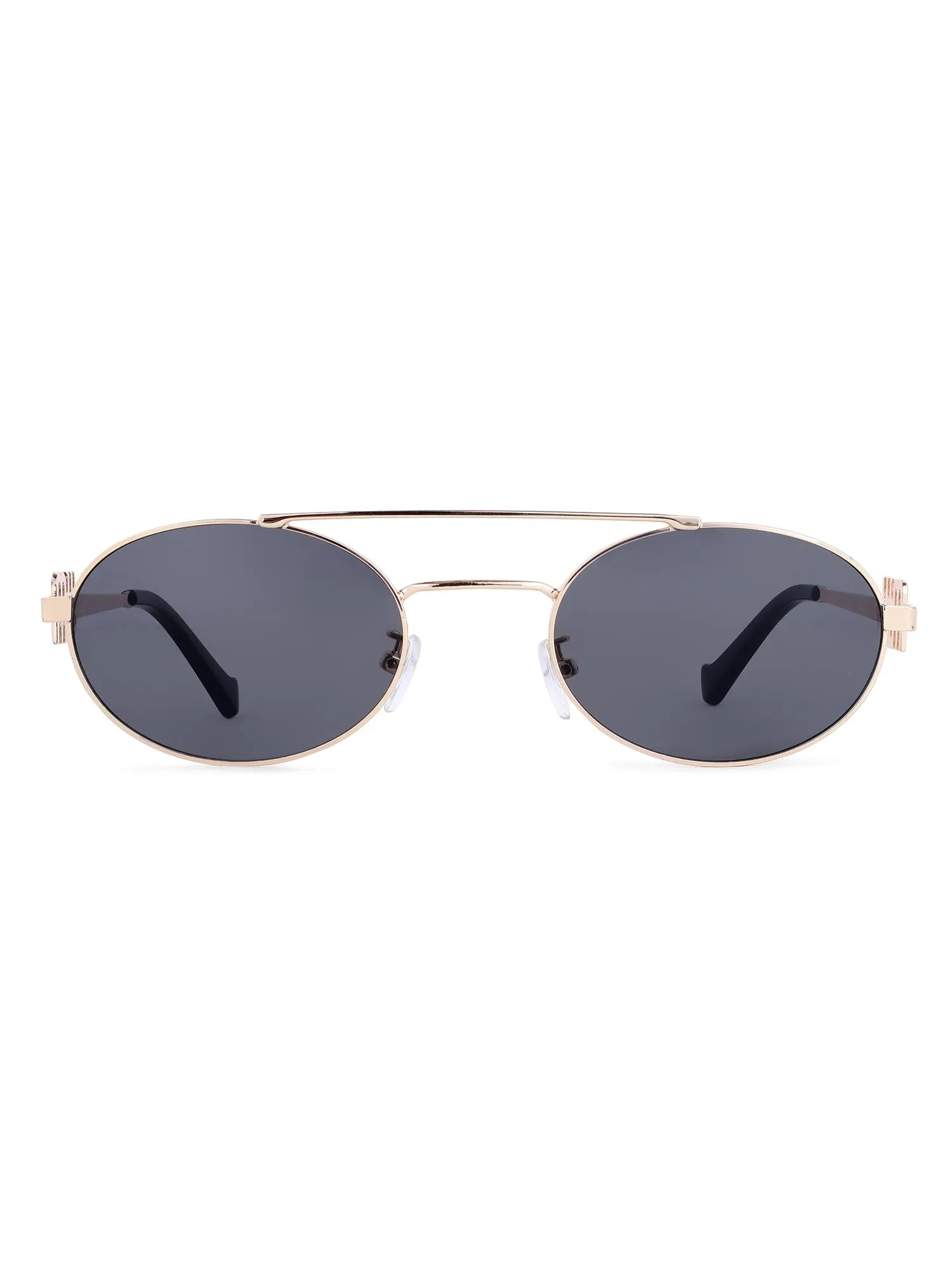 Stralium | Golden Large Full Rim Oval Sunglasses for Women [UV-protected]