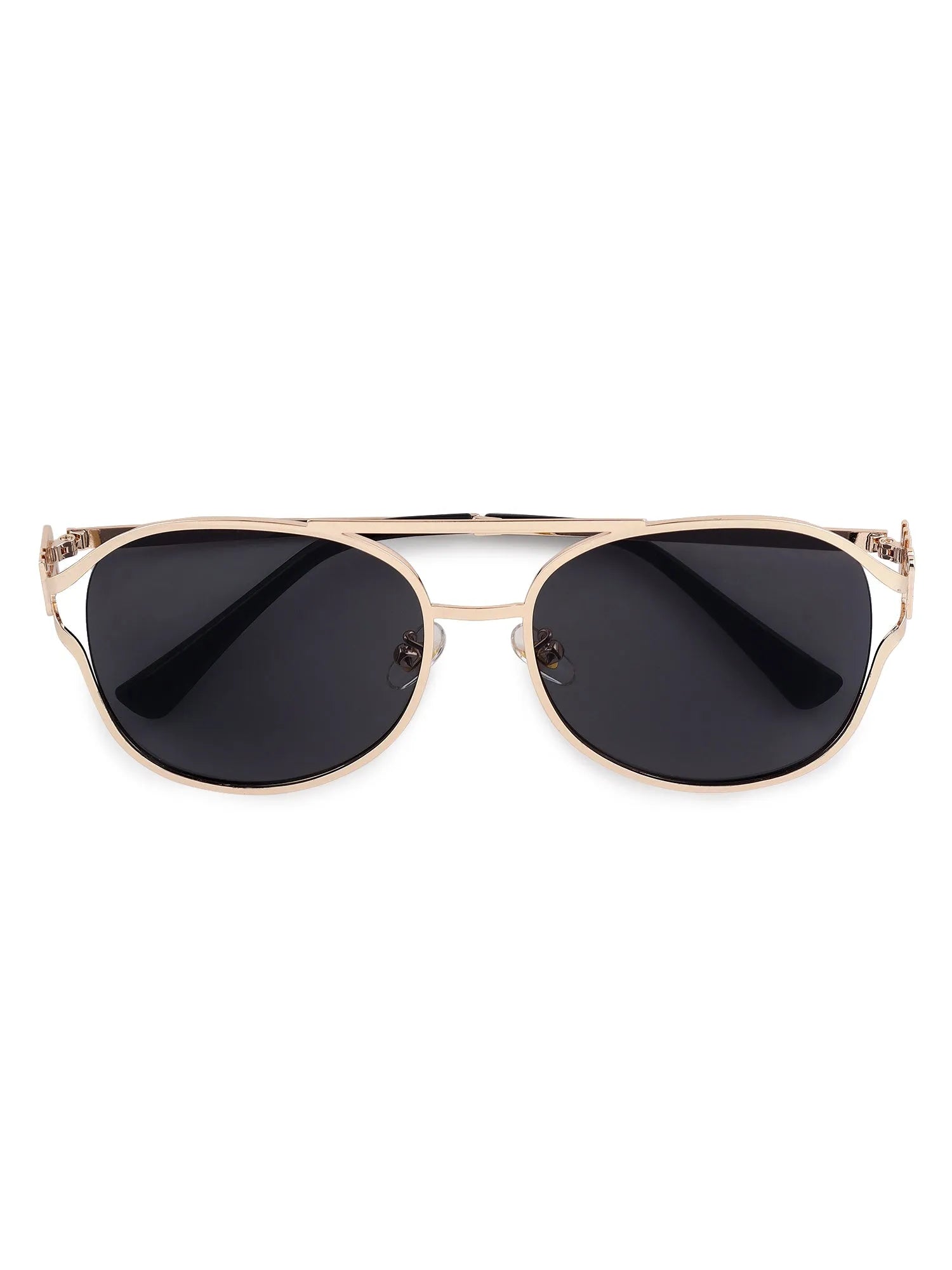 Glacior | Grey Large Full Rim Oval Sunglasses for Women [UV-protected]