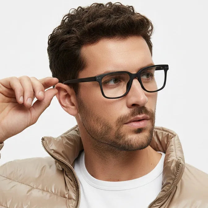 NexEye | Green Medium Full Rim RECTANGLE Computer Glasses for Men & Women [Blue Block]