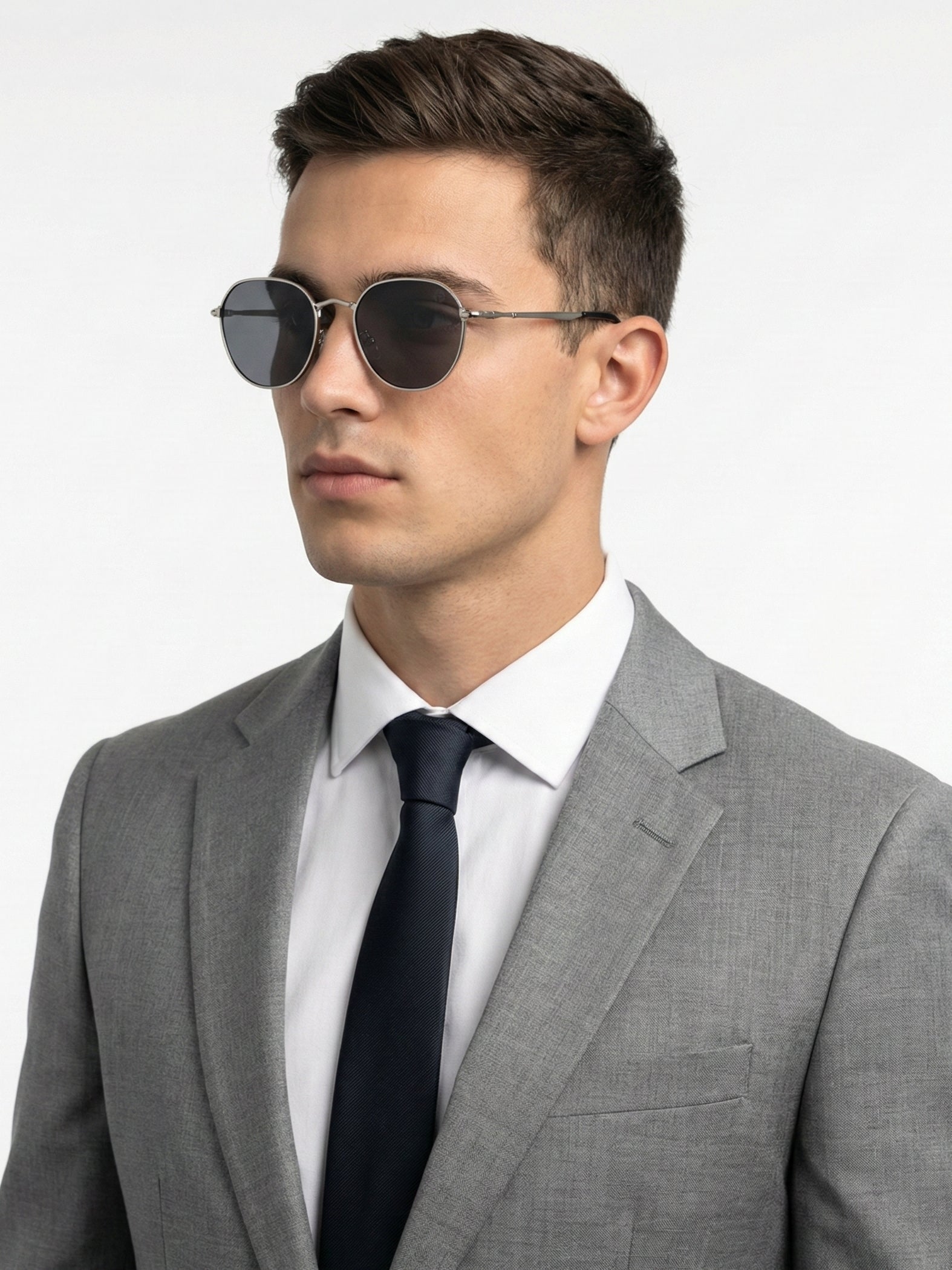 Veylara | Black Medium Full Rim Oval Sunglasses for Men [UV-protected]