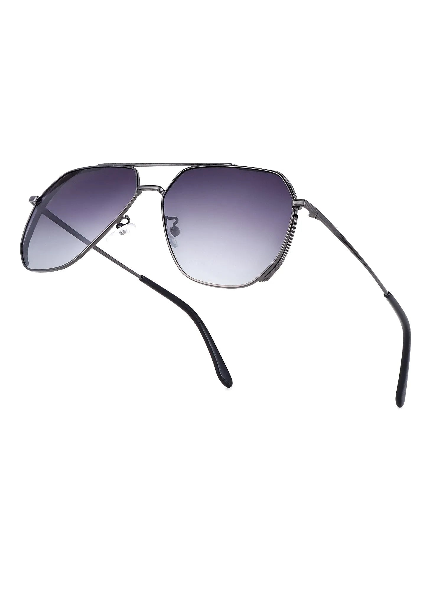 Drakara | Grey Large Full Rim Hexagonal Sunglasses for Men [Polarized]