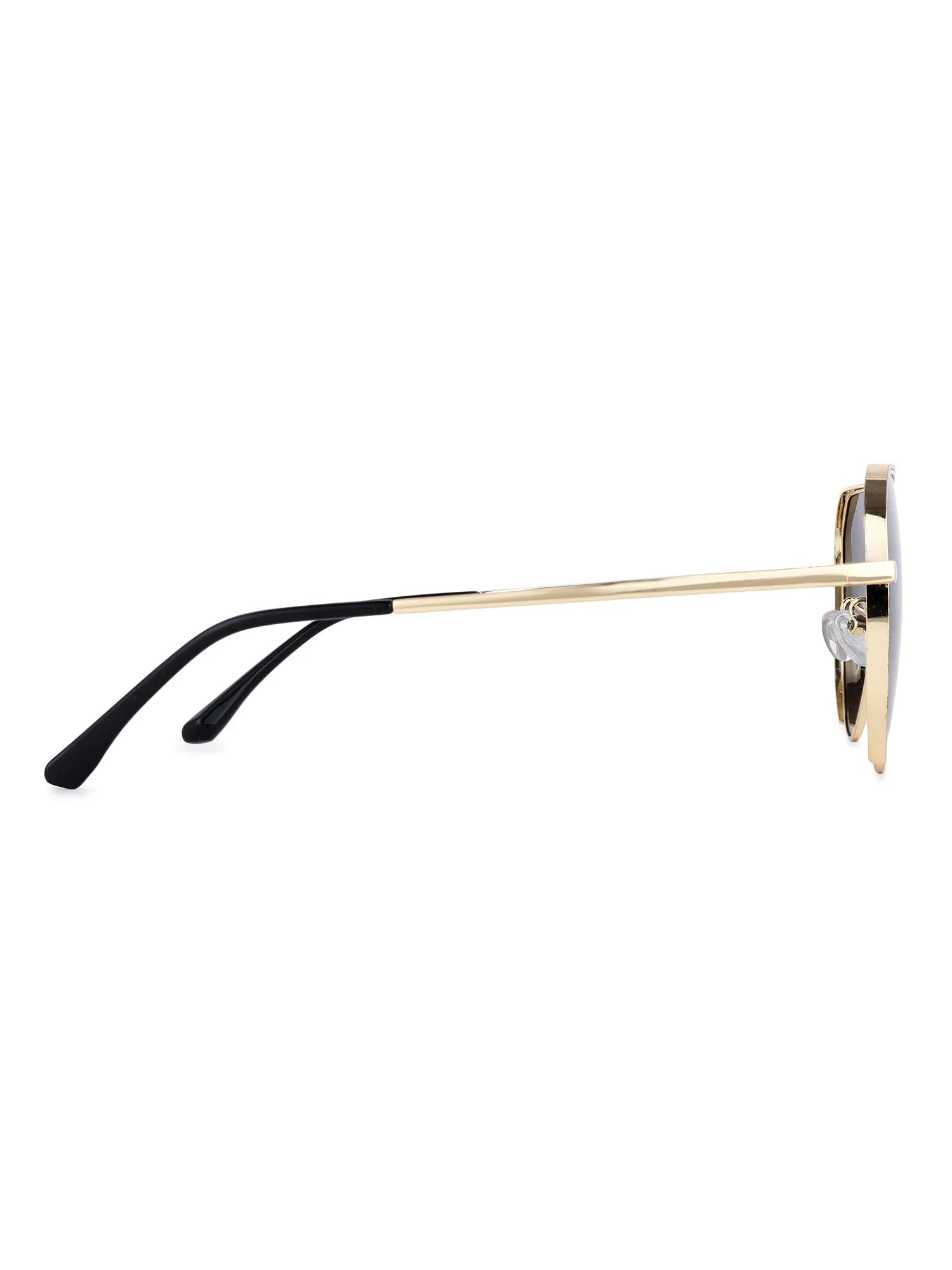 Tesseract | Golden Large Full Rim Aviator Sunglasses for Men [Polarized]