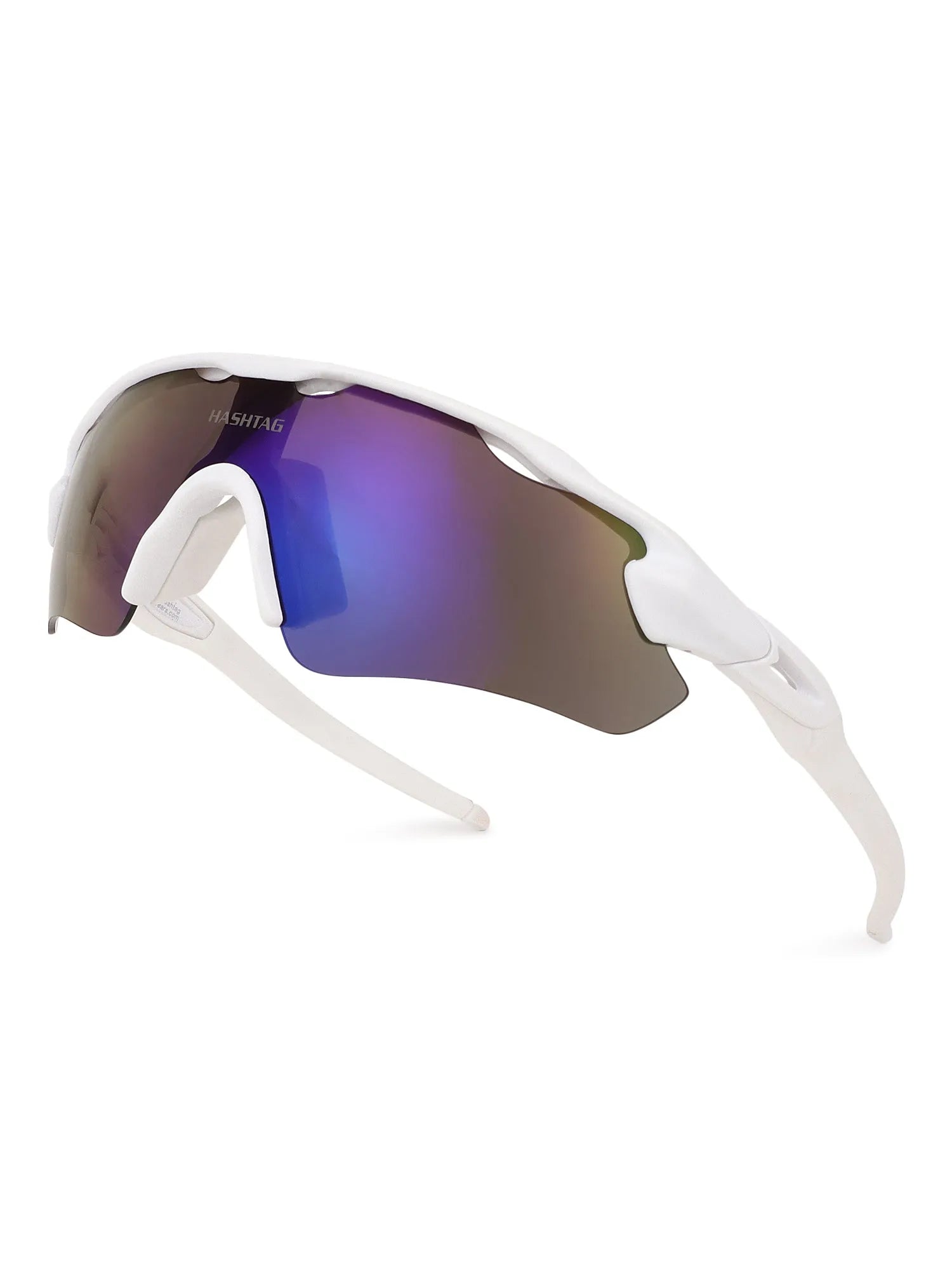 Chronos | White Medium Half Rim Shield Sports for Men & Women [UV-protected]