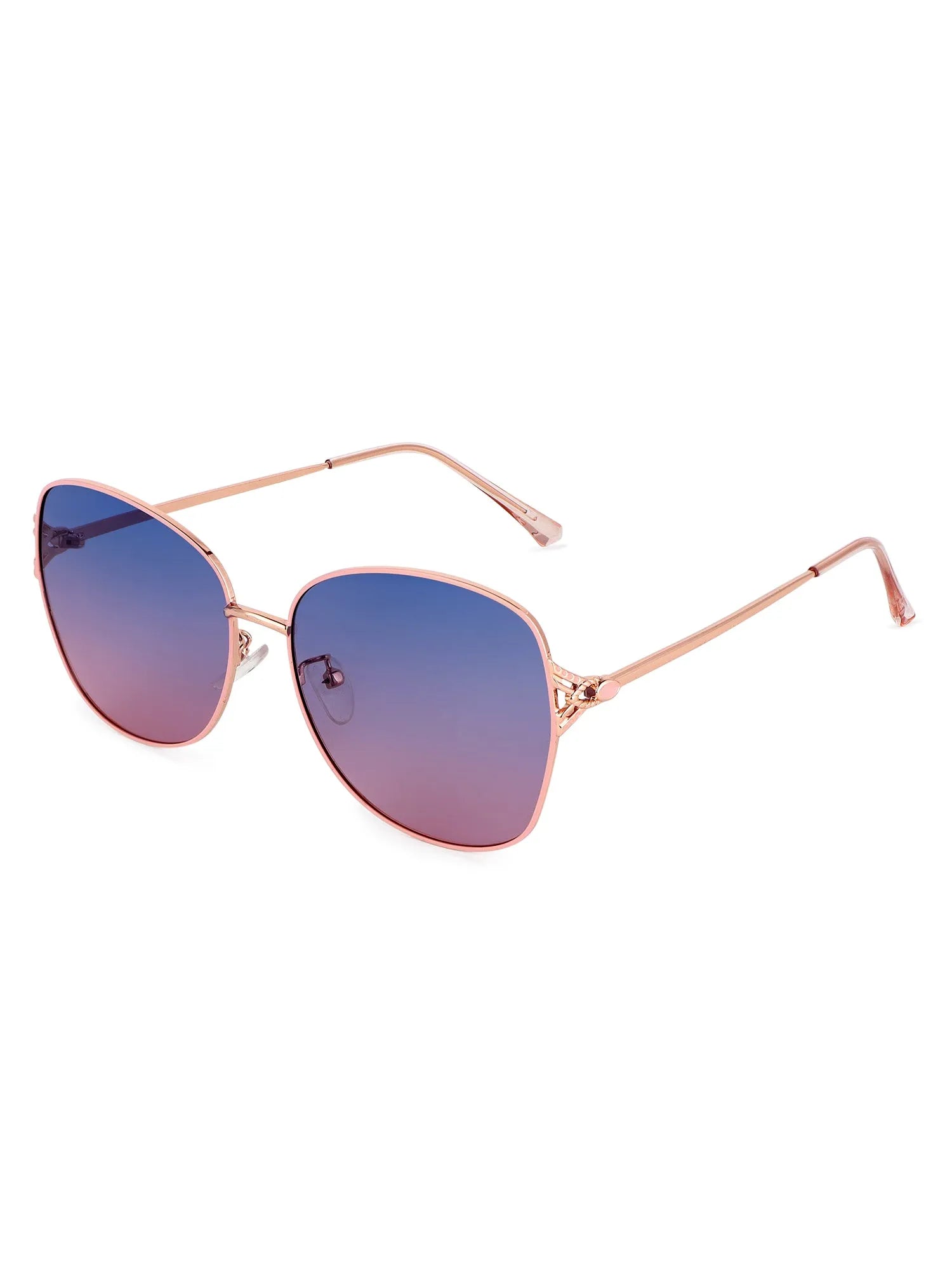 Arcanum | Gradient Blue & Pink Medium Full Rim Butterfly Sunglasses for Women [Polarized]