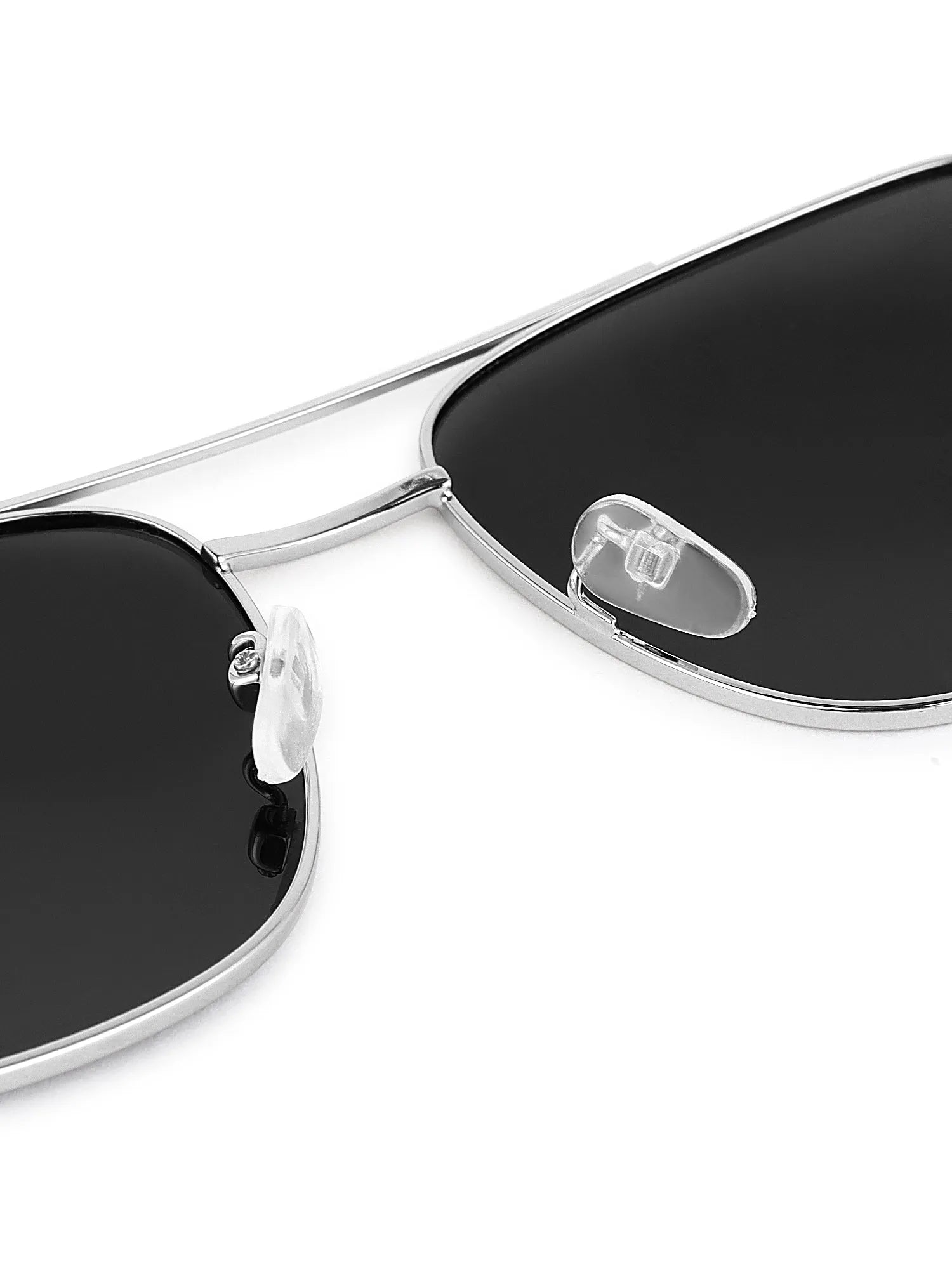 Quivion | Silver Large Full Rim Square Sunglasses for Men [Polarized]