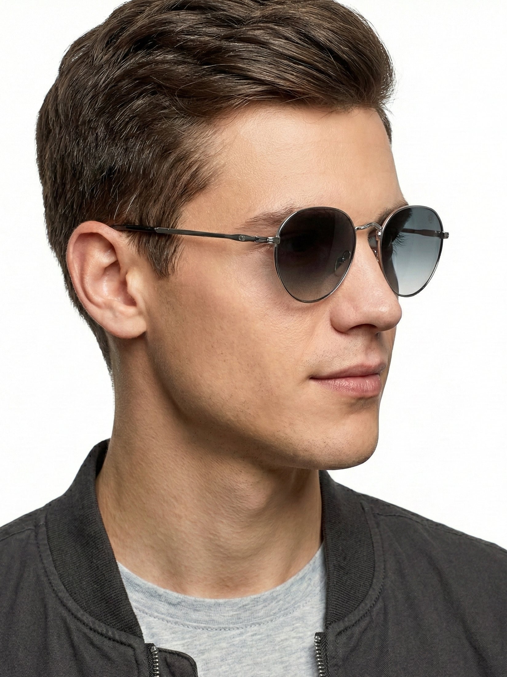 Veylara | Gradient Green Medium Full Rim Oval Sunglasses for Men [UV-protected]