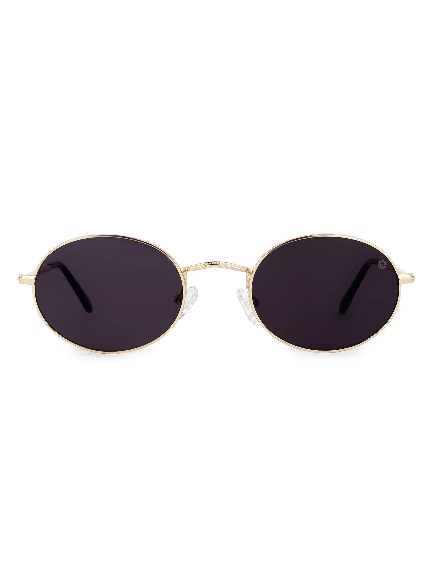 Nimbra | Golden Small Full Rim Oval Sunglasses for Women [UV-protected]