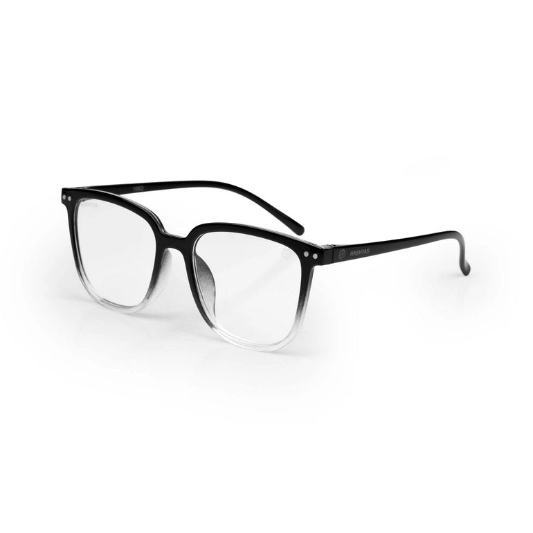 HASHTAG Blue Block Wayfarer Polycarbonate Gradient Black Eyeglasses for Men and Women -AB13-1962-G-Black