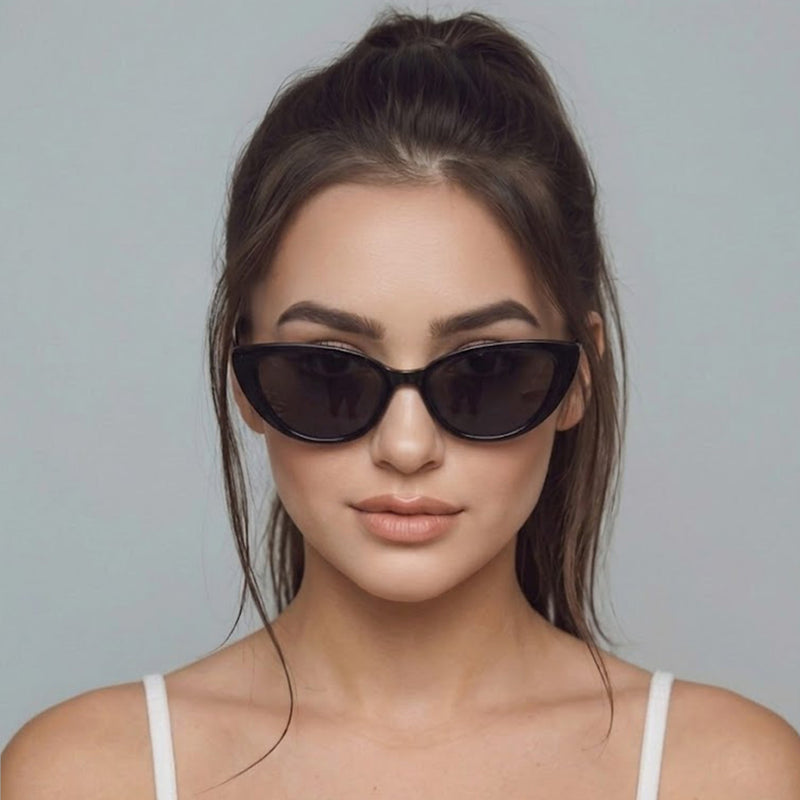 Ultravox | Transparent-Black Medium Full Rim Cat-Eye Sunglasses for Women [UV-protected] HASHTAG X WHITECHERRY