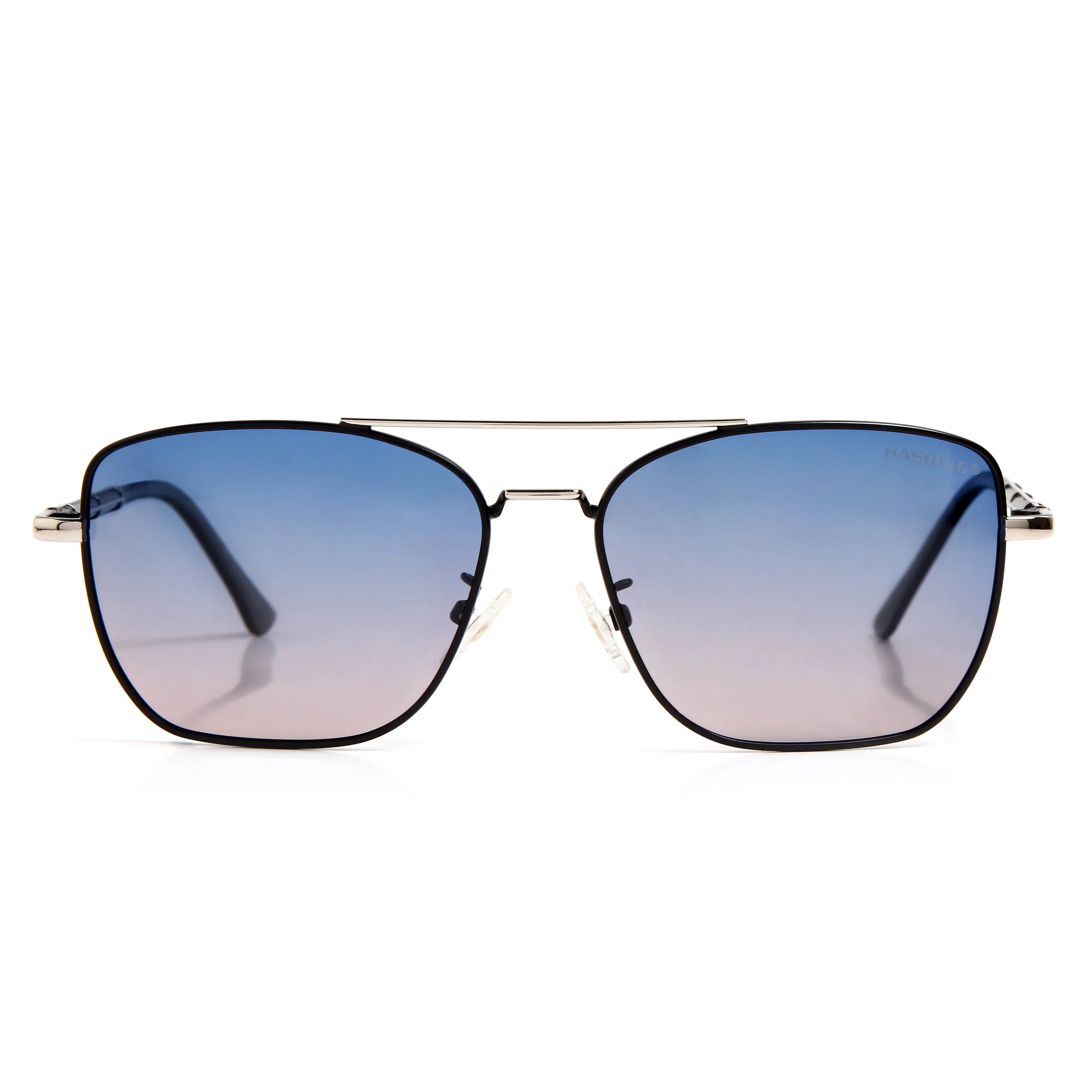 Enira | Gradient Blue Pink Large Full Rim RECTANGLE Sunglasses for Men & Women [Polarized]
