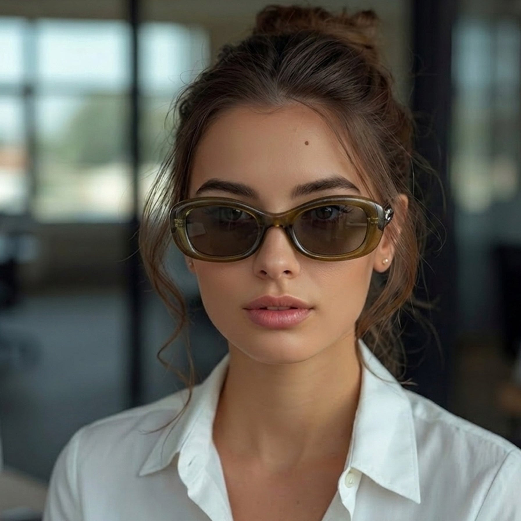 Aura | Transparent-Green Medium Full Rim Oval Sunglasses for Men & Women [UV-protected] HASHTAG X WHITECHERRY
