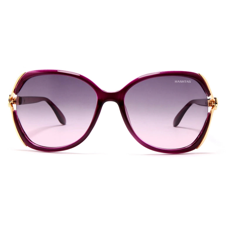 Arcadia | Purple Medium Full Rim Butterfly Sunglasses for Women [Polarized]