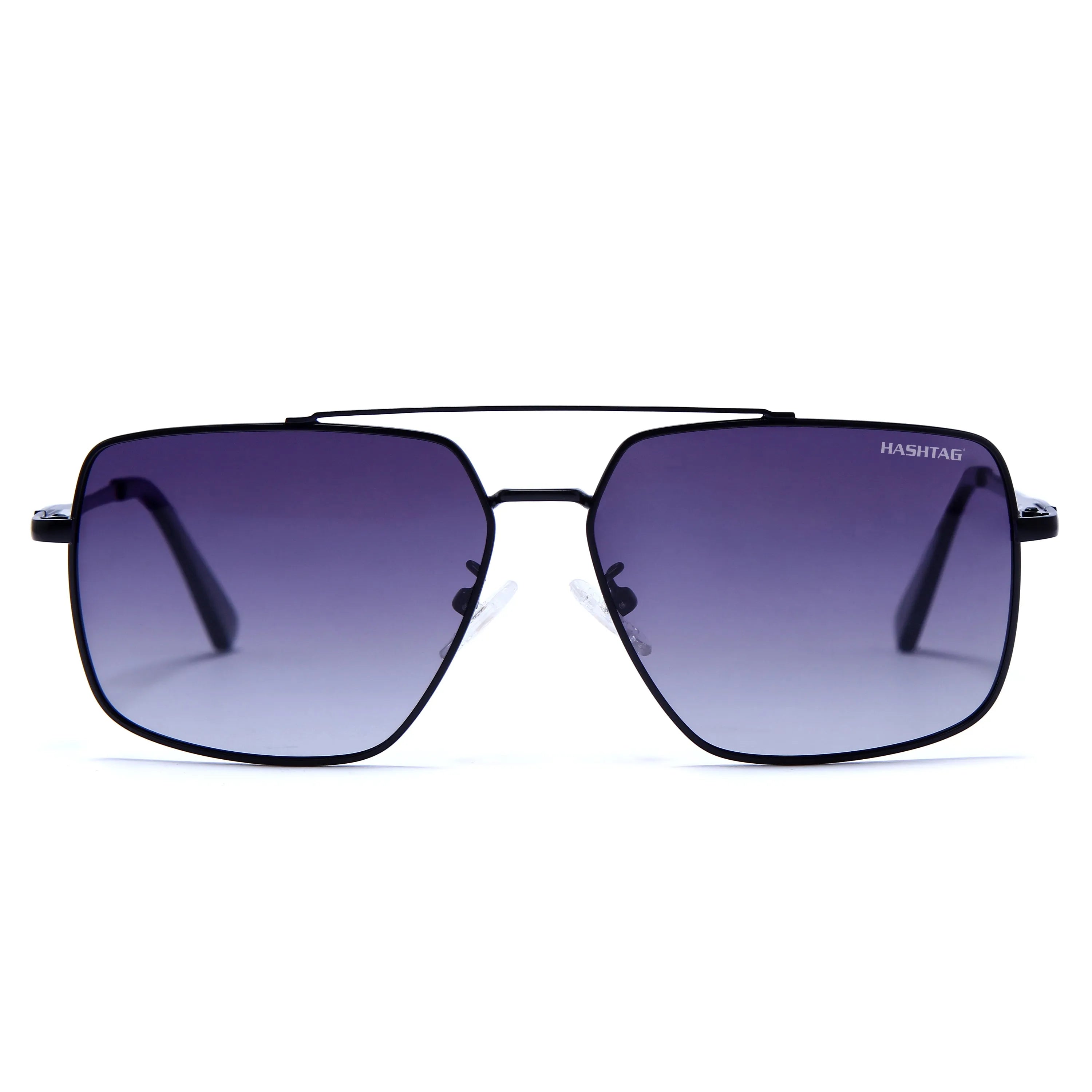 Kynra | Black Large Full Rim Aviator Sunglasses for Men & Women [Polarized]