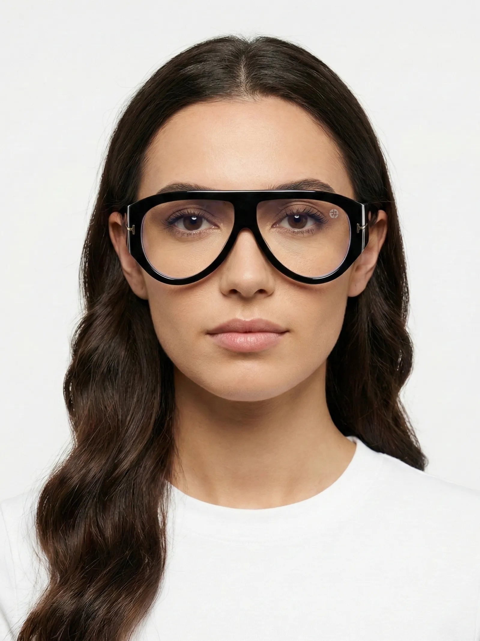 Vista | Transparent Medium Full Rim Aviator Eyeglasses for Men & Women [UV-protected]