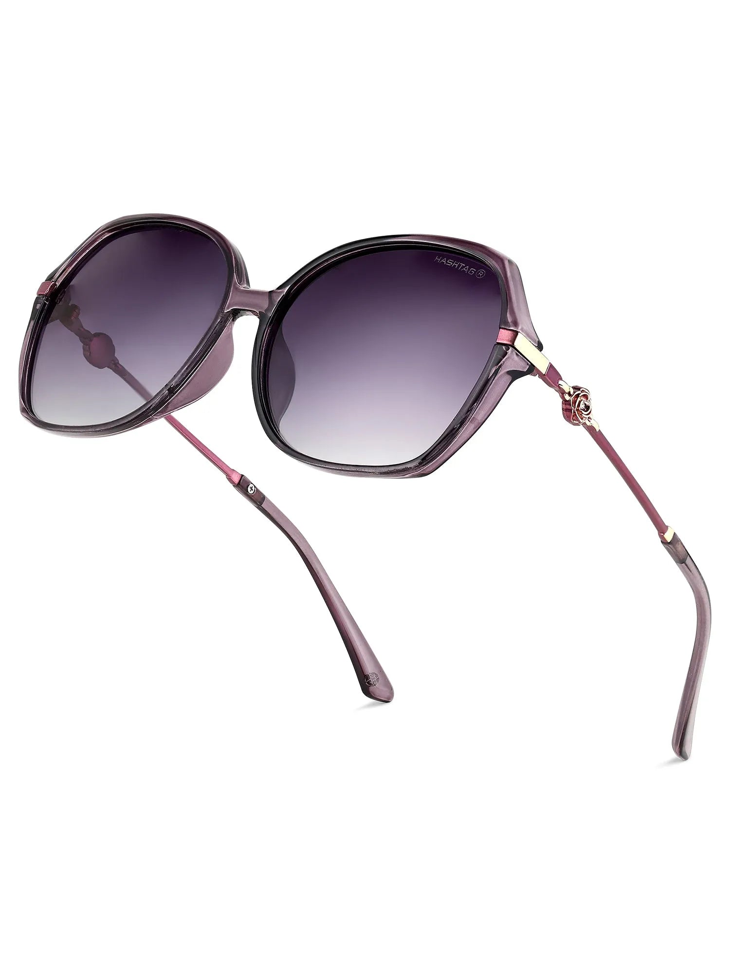 Titanis | Purple Large Full Rim Oval Sunglasses for Women [Polarized]