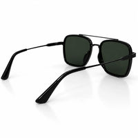 Reeon | Green Medium Full Rim Square Sunglasses for Men [UV-protected]