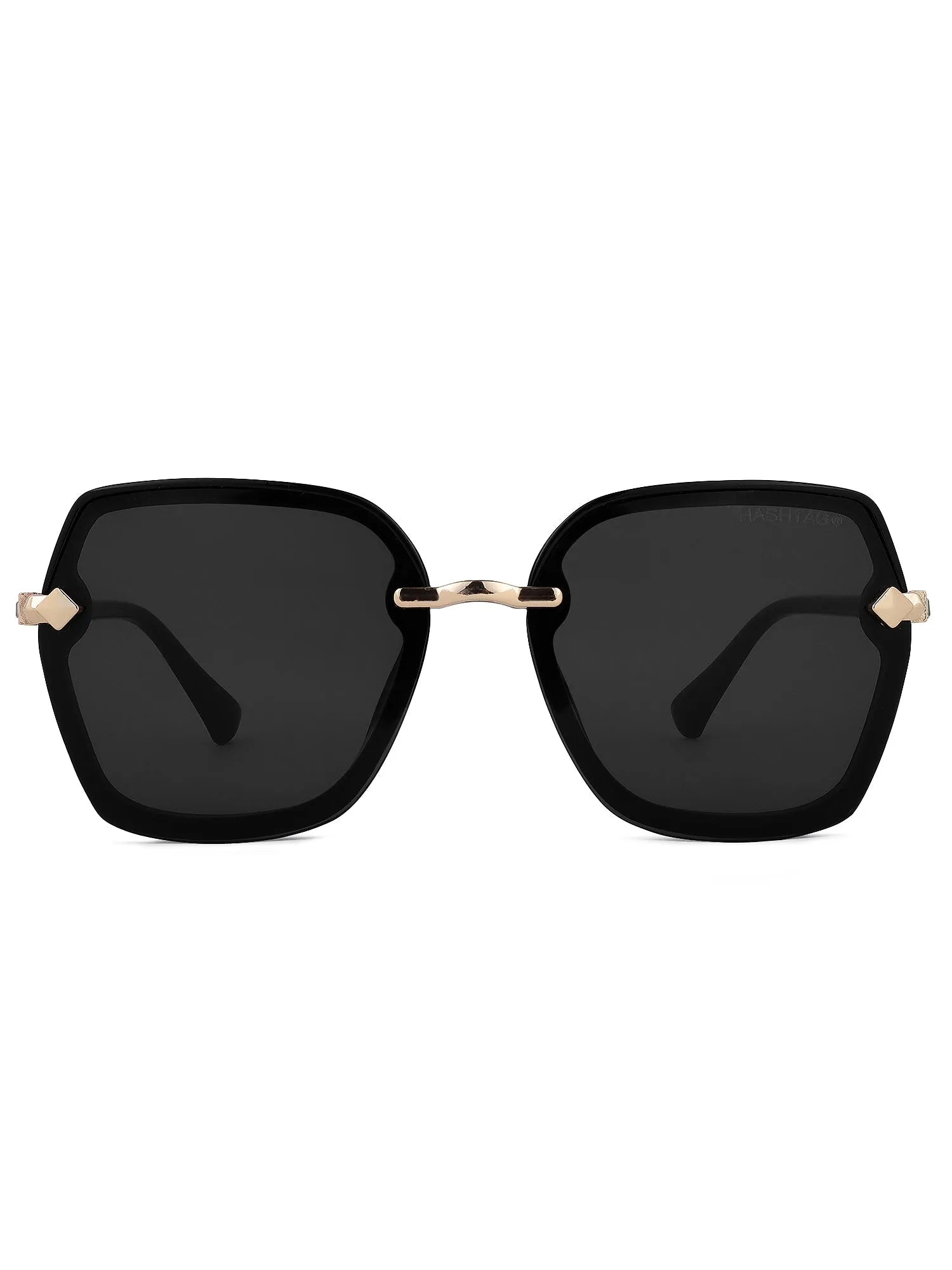 Xyrion | Black Large Full Rim Butterfly Sunglasses for Men & Women [UV-protected]