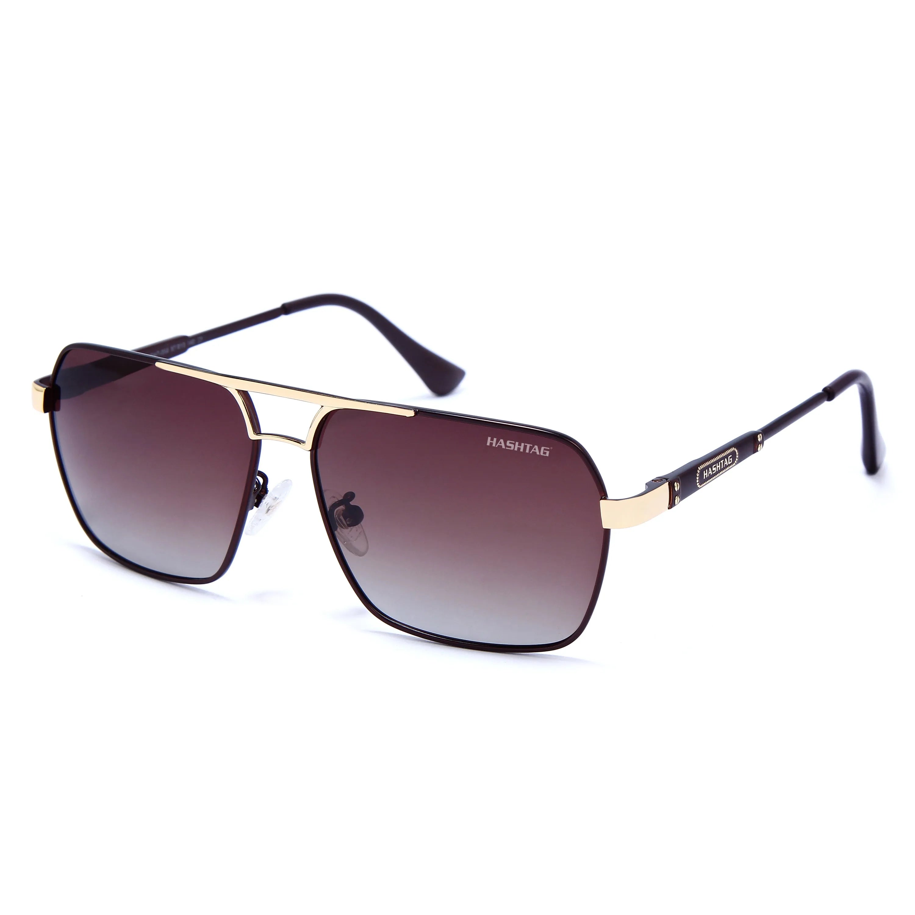 Inferna | Gradient Brown Medium Full Rim RECTANGLE Sunglasses for Men & Women [Polarized]