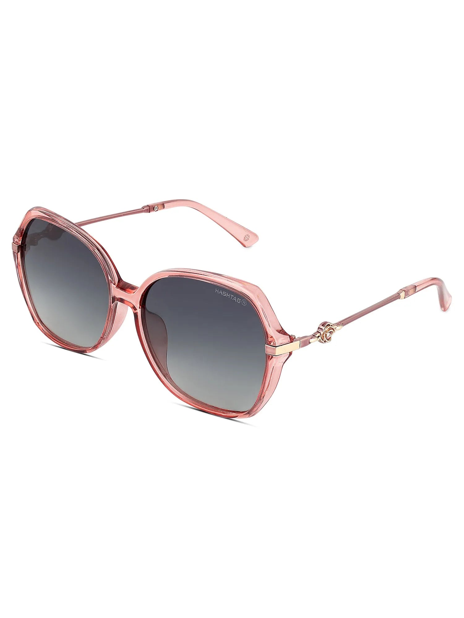Titanis | Pink Large Full Rim Oval Sunglasses for Women [Polarized]