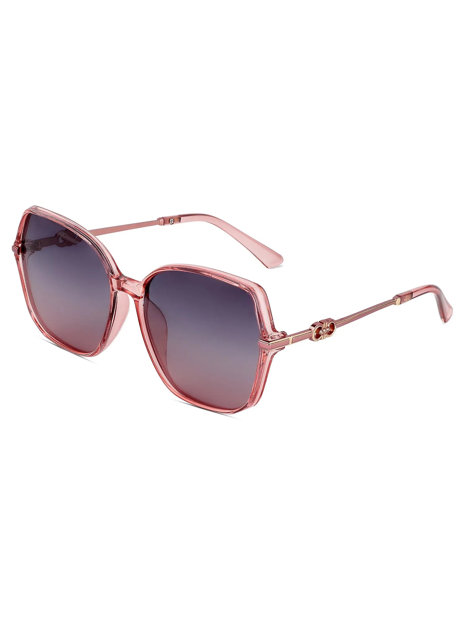 Sireon | Pink Large Full Rim Square Sunglasses for Women [Polarized]
