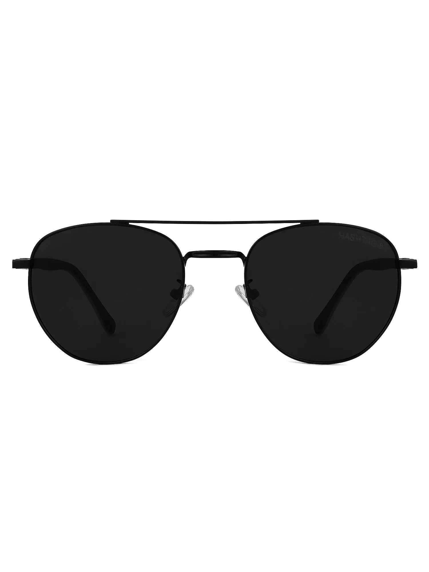 Valkyra | Black Large Full Rim Aviator Sunglasses for Men & Women [UV-protected]