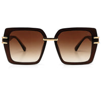 Valoria | Brown Large Full Rim Square Sunglasses for Women [UV-protected]
