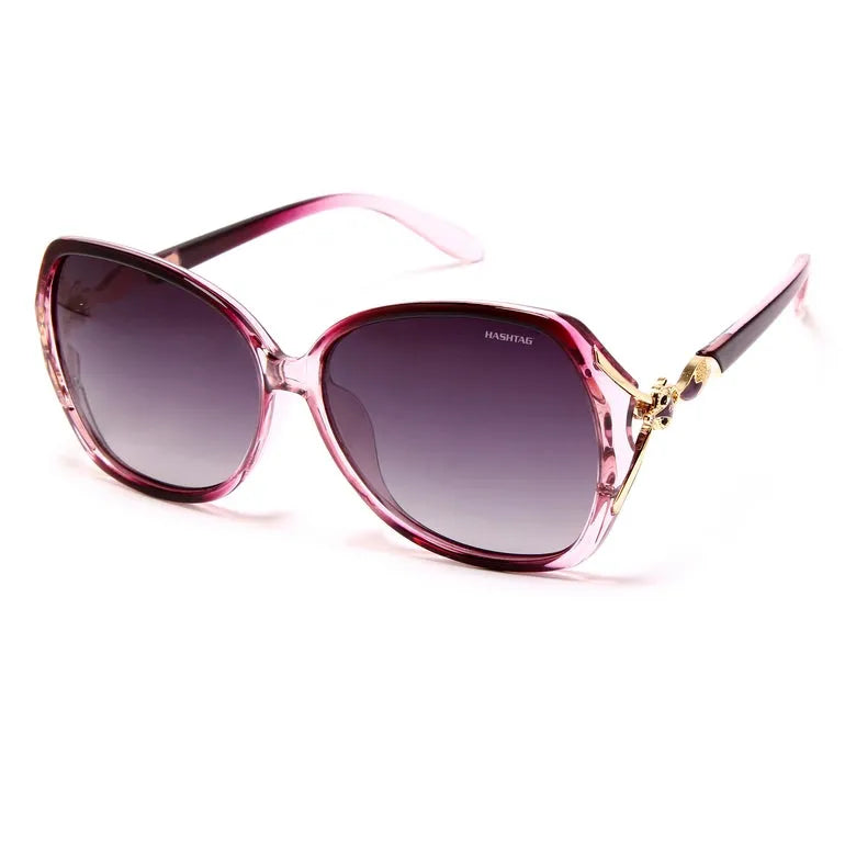 Hueless | Gradient Purple Medium Full Rim Butterfly Sunglasses for Women [Polarized]