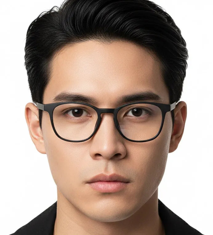 Clario | Black Medium Full Rim RECTANGLE Computer Glasses for Men & Women [Blue Block]