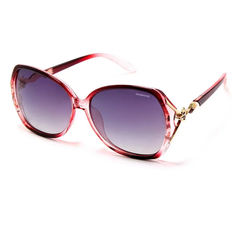 Hueless | Gradient Pink Medium Full Rim Butterfly Sunglasses for Women [Polarized]