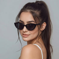 Ultravox | Transparent-Black Medium Full Rim Cat-Eye Sunglasses for Women [UV-protected] HASHTAG X WHITECHERRY
