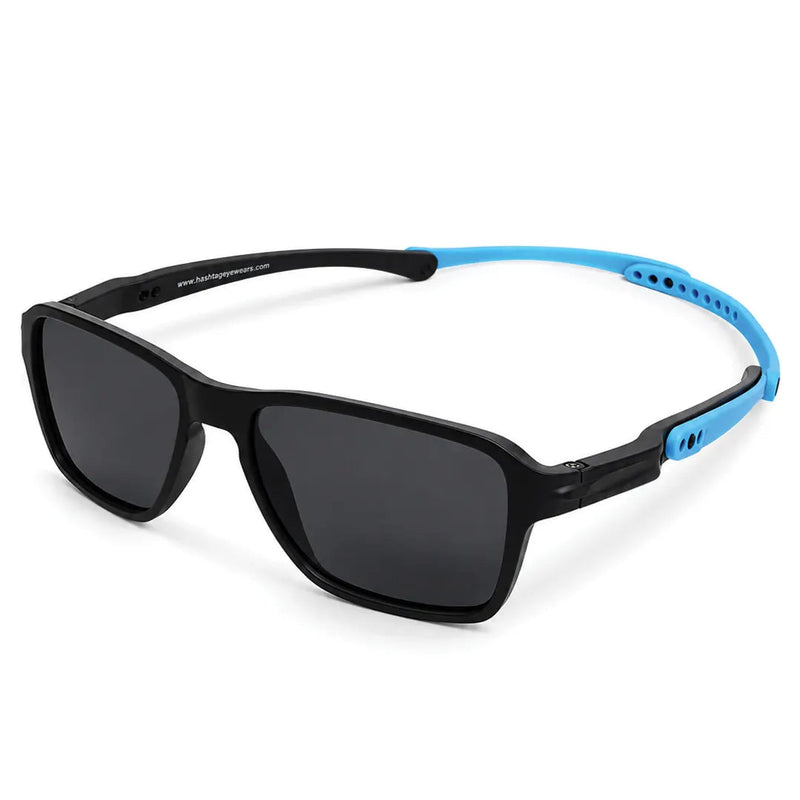 Rift | Sky Blue Large Full Rim RECTANGLE Sports for Men & Women [Polarized]