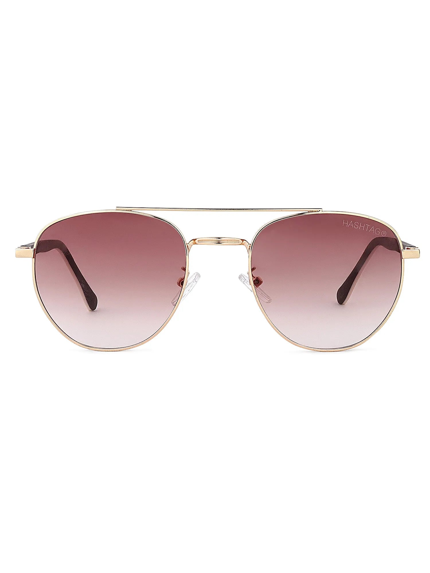 Valkyra | Gradient Brown Large Full Rim Aviator Sunglasses for Men & Women [UV-protected]