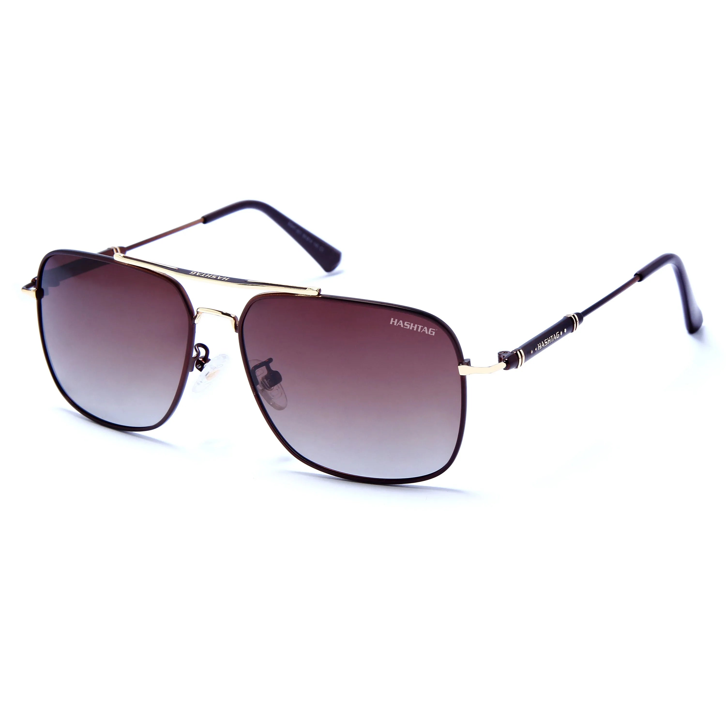 Unity | Gradient Brown Medium Full Rim Square Sunglasses for Men & Women [Polarized]