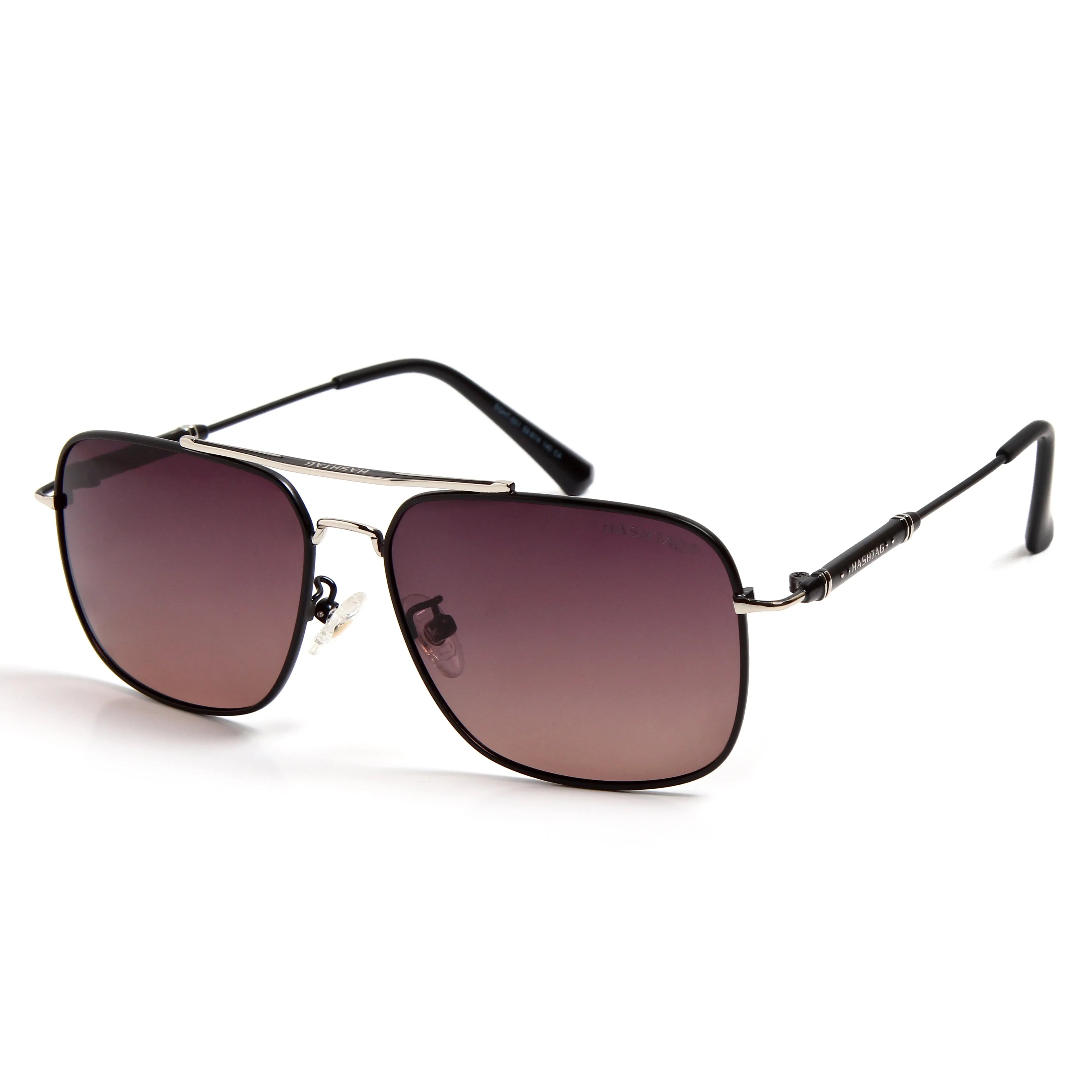 Unity | Gradient Purple Brown Large Full Rim Square Sunglasses for Men & Women [Polarized]