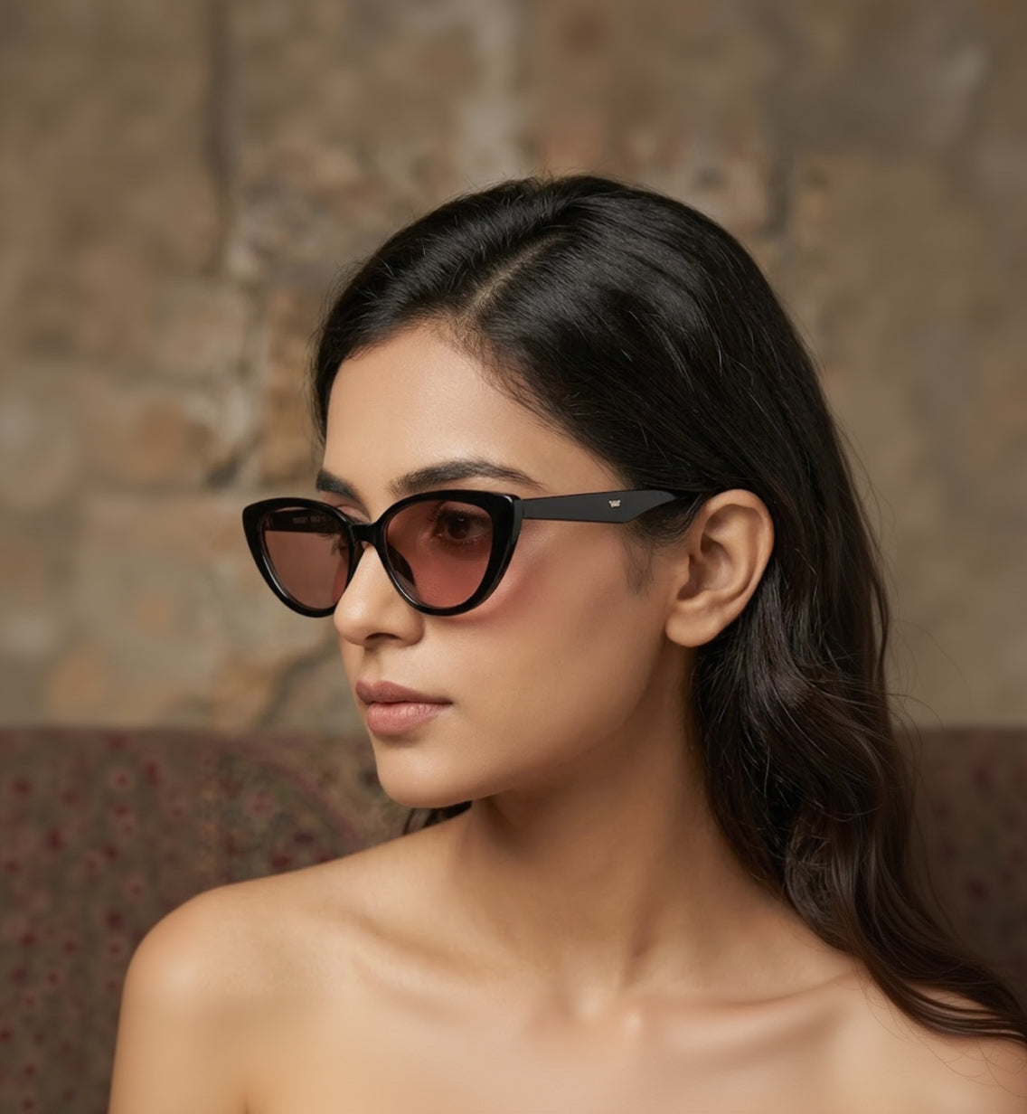 Ultravox | Black Medium Full Rim Cat-Eye Sunglasses for Women [UV-protected] HASHTAG X WHITECHERRY