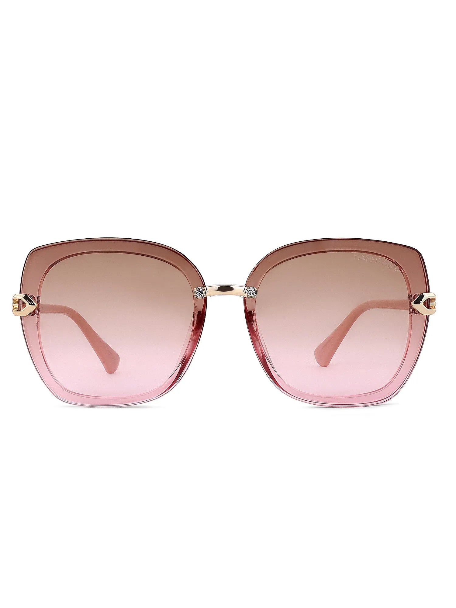 Thalron | Gradient Yellow & Pink Large Full Rim Butterfly Sunglasses for Men & Women [UV-protected]