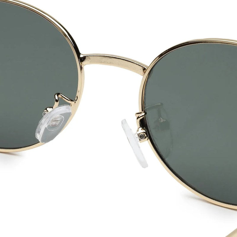 Ivory | Green Medium Full Rim Oval Sunglasses for Women [UV-protected]