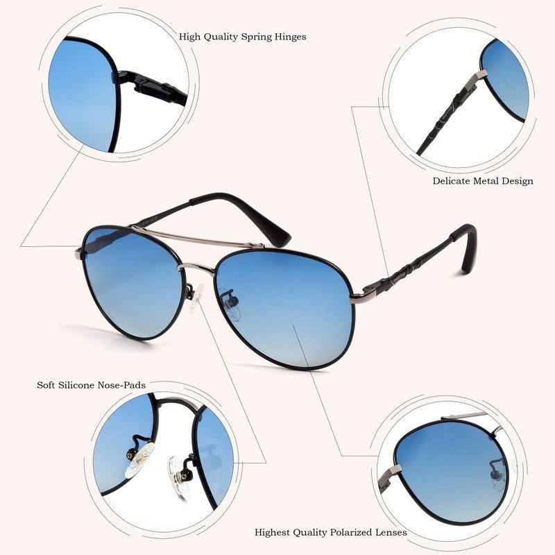 Valtor Gradient Pink Small Full Rim Aviator Sunglasses for Men & Women — Hashtag Eyewears