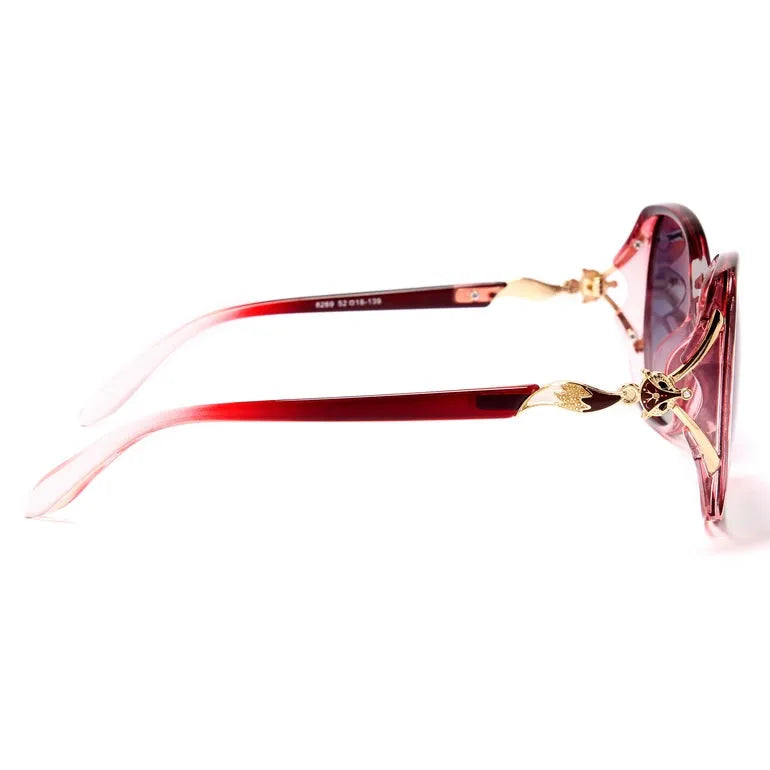 Hueless | Gradient Pink Medium Full Rim Butterfly Sunglasses for Women [Polarized]