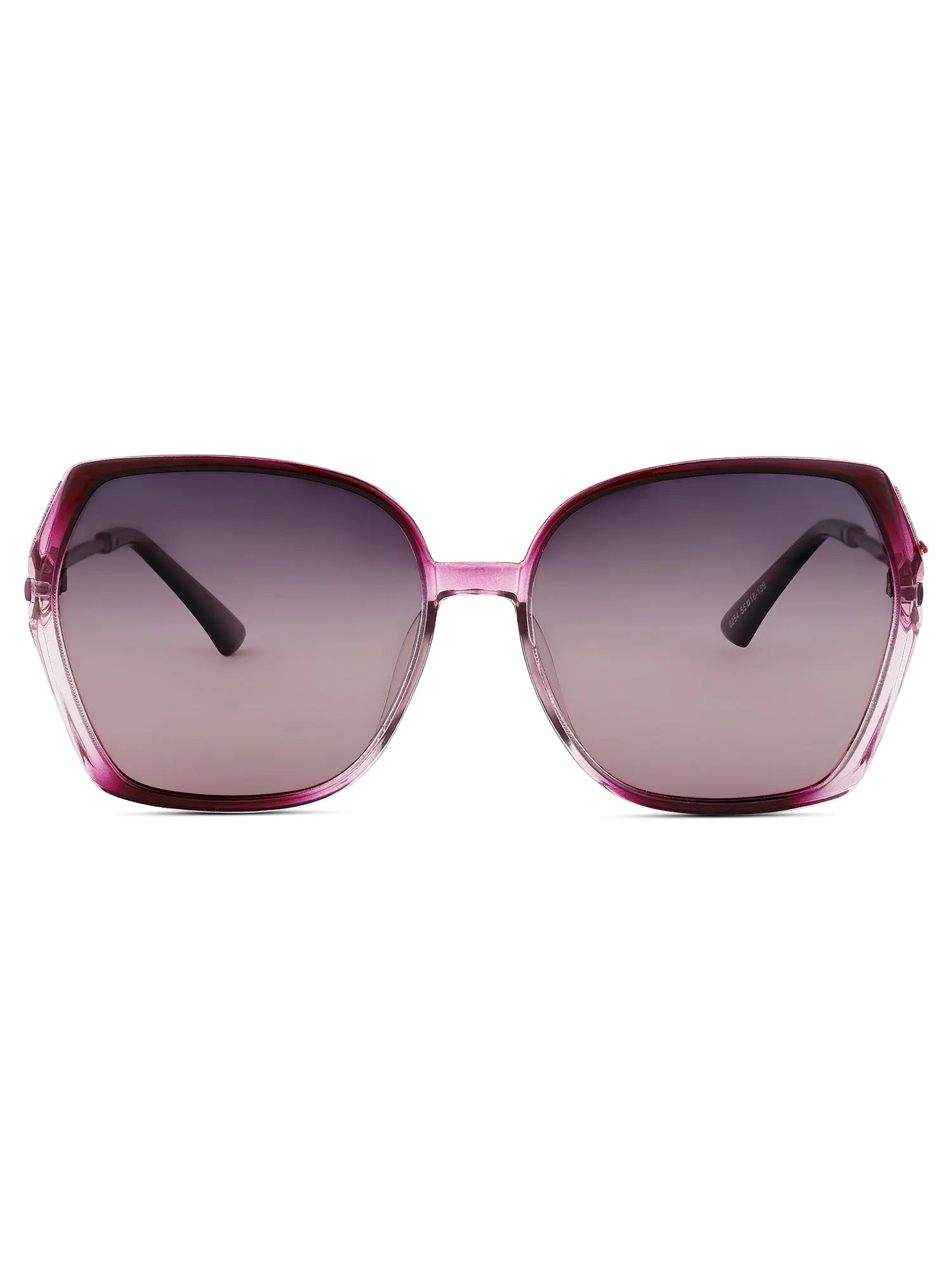 Vortan | Purple Gradient Large Full Rim Square Sunglasses for Women [Polarized]