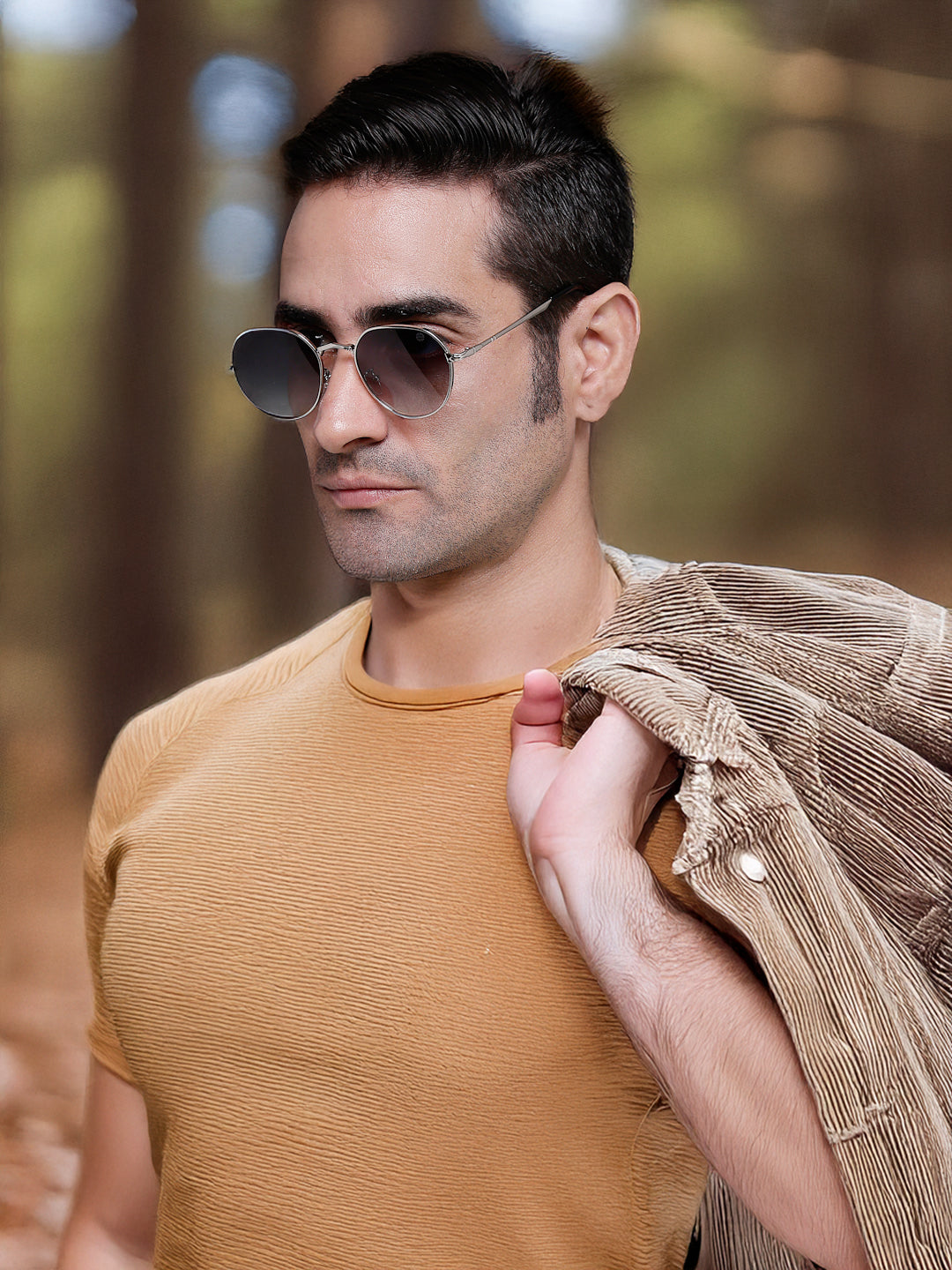 Veylara | Gradient Green Medium Full Rim Oval Sunglasses for Men [UV-protected]