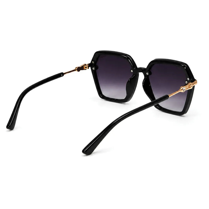 Veilion | Purple Large Full Rim Hexagonal Sunglasses for Women [UV-protected]