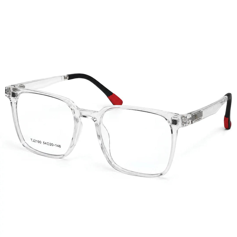 Blaze | Transparent Medium Full Rim Wayfarer Clip-on for Men & Women [Clip-on]