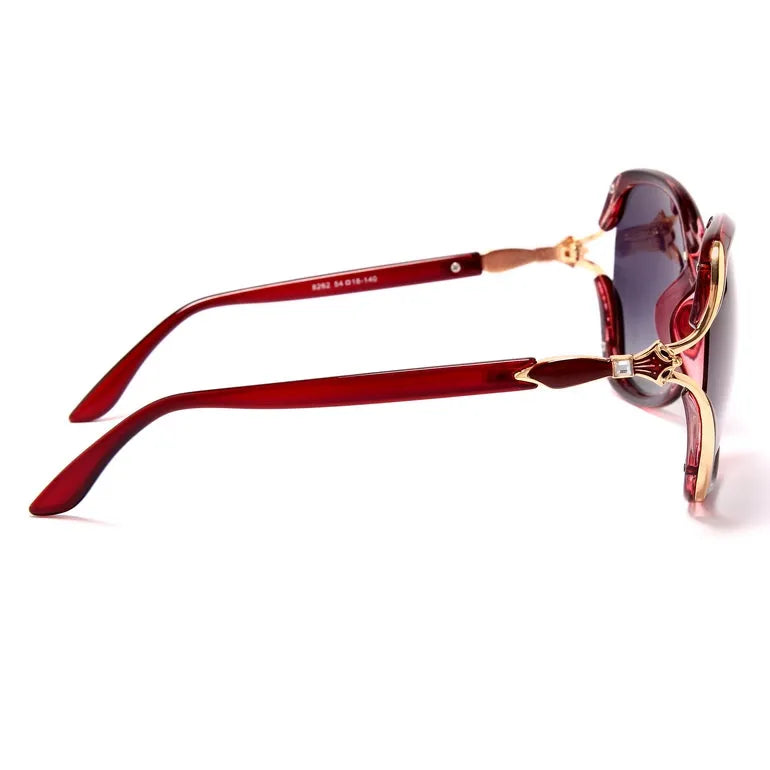 Arcadia | Red Medium Full Rim Butterfly Sunglasses for Women [Polarized]